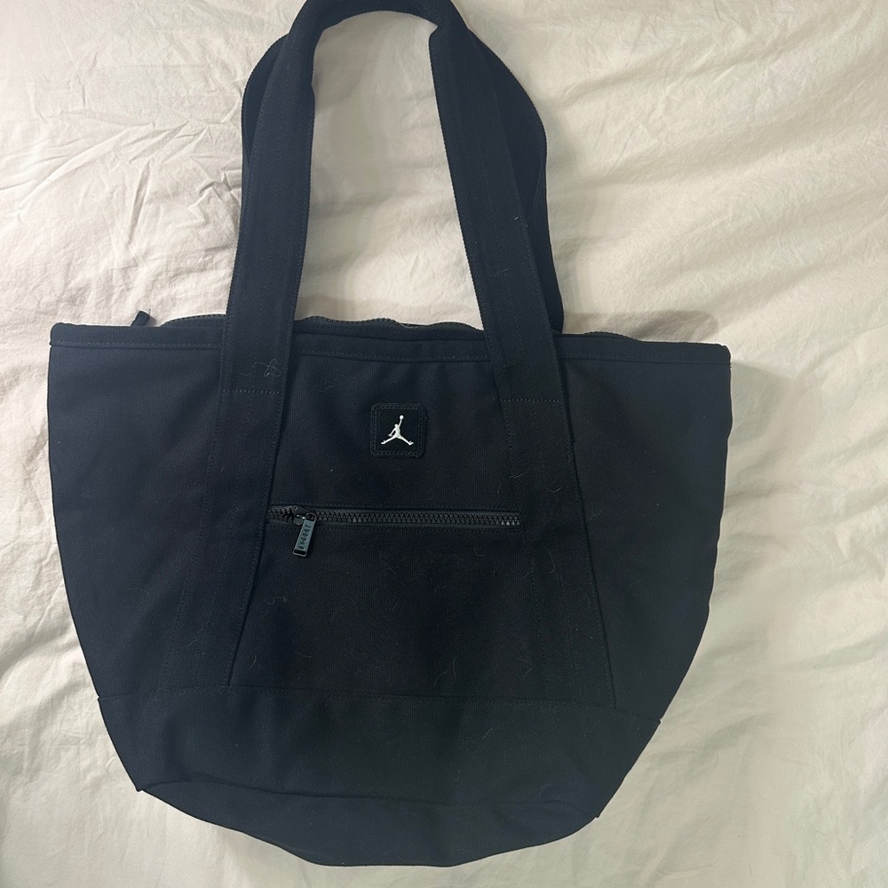Jordan Black Canvas Tote Bag